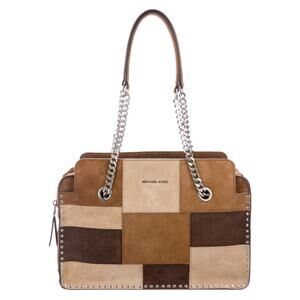 Michael Kors Astor Leather Dark Caramel Large Satchel MSRP $398